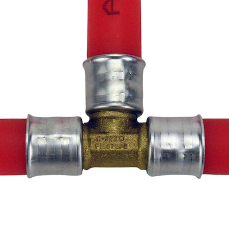 Apollo 1/2 in. Brass PEX Barb Tee APXT12